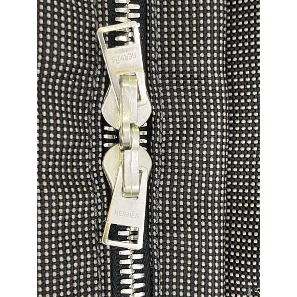 Hermès Herline PM Tote Grey Canvas H Webbing Handbag Made in France Authentic - Picture 5 of 14